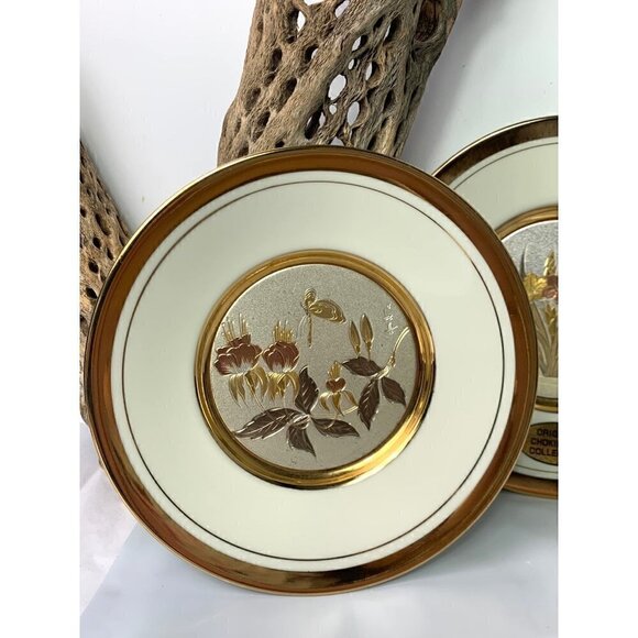 Art of Chokin Dynasty Gallery 24K Gold Trim Plates - Picture 2 of 12
